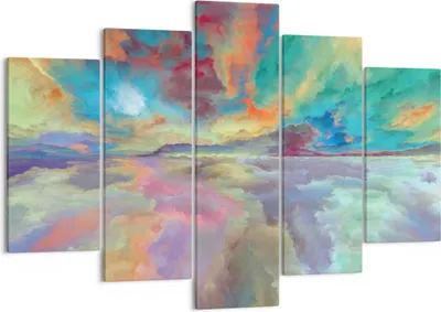 Produktbild von Bild auf Leinwand - Leinwandbild - Abstraktion modern - 150x100cm - Wand Bild - Wanddeko - Leinwanddruck - Bilder - Kunstdruck - Wanddekoration - Leinwand bilder - Wandkunst - EA150x100-4027