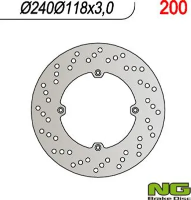 Produktbild von Ng Bremsplatte Vorne Für Honda Xl 600R (83-87), Cr 125 (85-88), Cr 500 (88) (240X118X3)