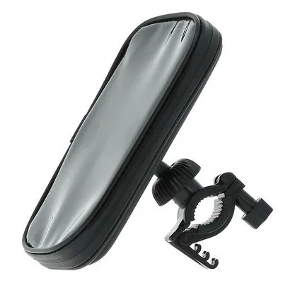 Image de Support pour smartphone, en plastique noir, pour vélo, taille L