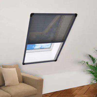Productafbeelding van vidaXL Raamhor plissé 60x80 cm aluminium antracietkleurig