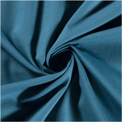 Popeline Baumwollstoff Fahnenstoff ab 1m x 146cm Meterware unifarben orientblau