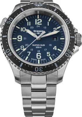 Produktbild von Traser H3 109373 P67 T25 SuperSub Set Blue Herrenuhr 46mm Taucheruhr 50ATM