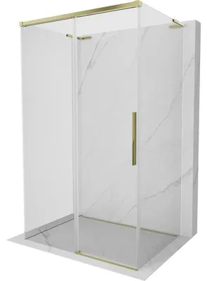 Obrázek produktu pro Mexen Rox-3S L sprchový kout 3-stěnný posuvný 160 x 85 cm, transparentní, zlatý - 8C2L-160-085-50-00-3S