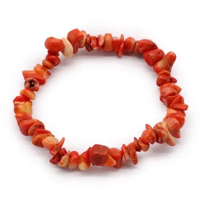 Imagen del producto de Pulsera Fragmentos de Piedras Preciosas - Piedra de coralita
