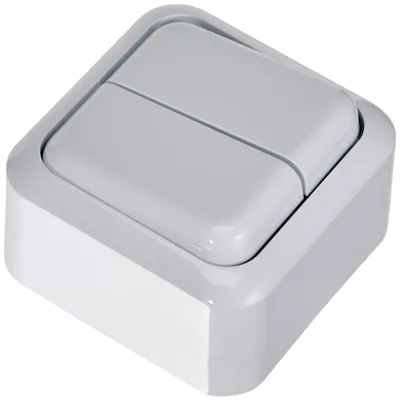 Produktbild von Unitec Serienschalter Aufputz weiß, Serie Standard