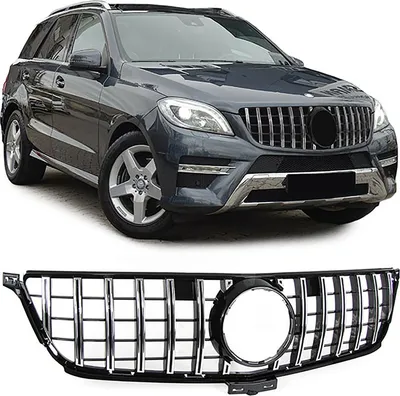 Produktbild von Sport Kühlergrill Frontgrill schwarz chrom für Mercedes ML W166 11-15