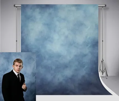 Produktbild von Blauer Fotografie Hintergrund 3x6m Mikrofaser Porträtstudio Baby Kinder Party
