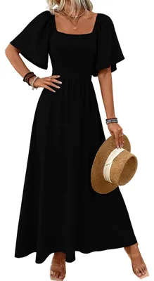 Produktbild von Eleganter, langer Maxikleid mit Rüschen