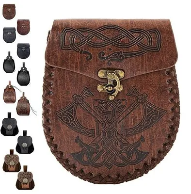 Zdjęcie produktu dla Saszetka średniowieczna na pasek skórapoliuretan vintage dla larp cosplay