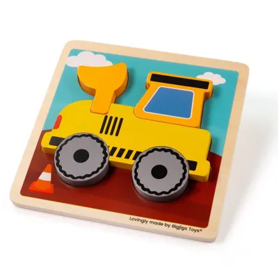 Imagen del producto de Bigjigs Toys: Puzzle de encaje, excavadora