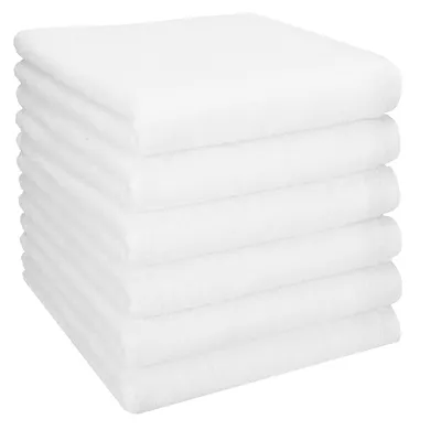 Produktbild von Betz BERLIN 6er Pack Handtücher Set Handtuch Größe 50x100 cm 100% Baumwolle Farbe - weiß - BERLIN