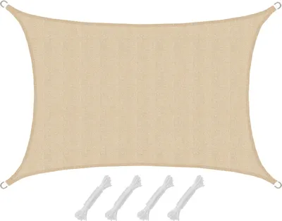 Immagine prodotto di Tenda da sole UV 3x4 HDPE rettangolare Tettuccio da giardino Balcone Beige