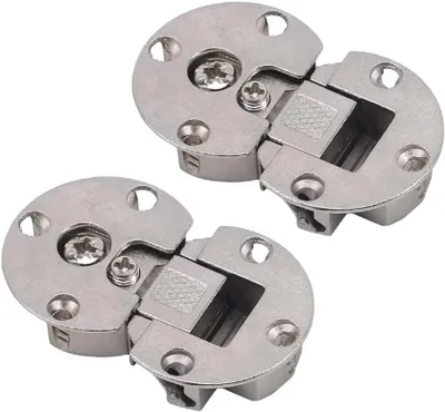 Produktbild von 90° Drehscharnier für Schranktüren, spezielles Scharnier, verstellbar, verdeckt, Clip-Flachscharnier (2er-Set)