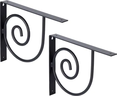 Obrázek produktu pro Podpěra police Alberts Vicky | jeden pár | černá | velikost 250 x 305 x 30 mm