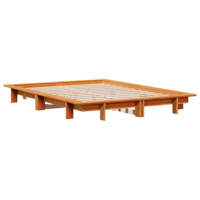 Produktbild von Massivholzbett ohne Matratze Wachsbraun 120x190 cm Kiefernholz