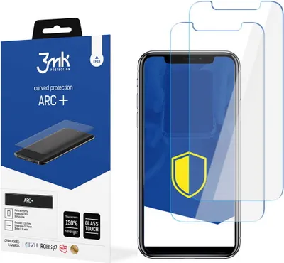 Produktbild von 3mk Display Schutzfolie ARC+ für iPhone X  0,17mm Self-Heal (2 Stück)