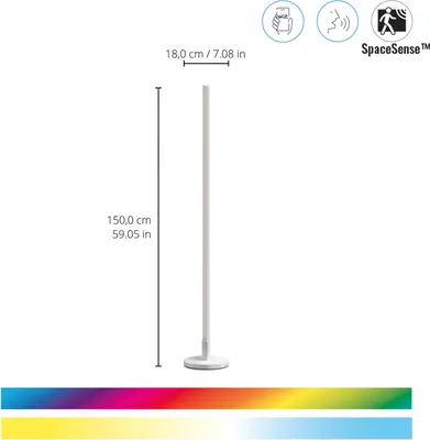 Zdjęcie produktu dla WiZ Lampa podłogowa na nóżce, Inteligentne oświetlenie podłogowe, Wi-Fi, Biały, 802.11b, 802.11g, Wi-Fi 4 (802.11n), LED, Plastik
