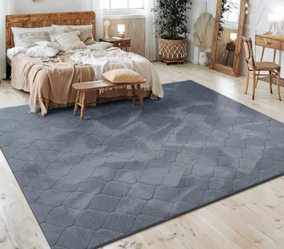 Produktbild von Teppich Wohnzimmer Schlafzimmer Kurzflor Skandinavisches Boho Muster Geometrisch Grösse 60x100 cm