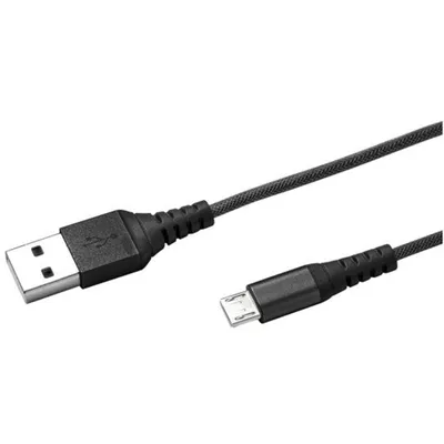 Image de Câble de données Micro Nylon 1 mètre noir