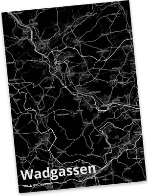 Produktbild von Mr. & Mrs. Panda Postkarte Wadgassen - Geschenk, Postkarten, Ansichtskarten, Stadt, Ansichtskarte, Grußkarte, Dorf Karte Landkarte Map Stadtplan, einzelkarte