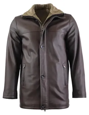Image de Veste en cuir pour homme Ricano JEMENEZ - Marron / L