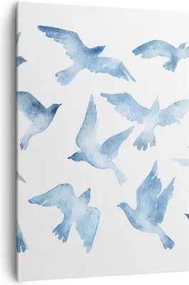 Produktbild von Bild auf Leinwand - Leinwandbild - Einteilig - Vögel digital Wolke Taube - 70x100cm - Wand Bild - Wanddeko - Wandbilder - Leinwanddruck - Wanddekoration - Leinwand bilder - Wandbild - PA70x100-3125
