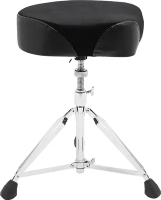 Produktbild von Trommelhocker, höhenverstellbar, gepolsterter Sitz, schwarz