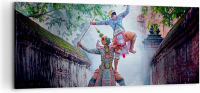 Produktbild von Bild auf Leinwand - Leinwandbild - Krieger Schwert - 120x50cm - Wand Bild - Wanddeko - Wandbilder - Leinwanddruck - Bilder - Kunstdruck - Wanddekoration - Leinwand bilder - Wandkunst - AB120x50-4116