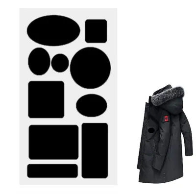 Produktbild von INF Selbstklebende, wasserfeste Reparaturflicken, 5 Blatt Schwarz