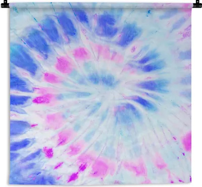 Produktbild von MuchoWow® Wandteppich Wandbehang Sommer - Krawattenfärbung - Lila 150x150 cm Tapisserie Dekoration Wandtuch - Wohnaccessoires - Modernes