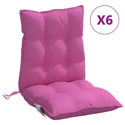 Produktbild von Niedriglehner-Auflagen 6 Stk. Rosa Oxford-Gewebe
