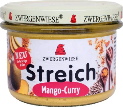 Produktbild von Zwergenwiese Streich Mango-Curry 180g -