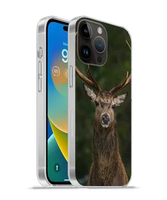 Produktbild von MuchoWow® Handyhülle Schutzhülle Hülle für Apple iPhone 14 Pro - Softcase Hirsch - Geweih - Natur Silikon Softcase Handy Hülle - Umschlag