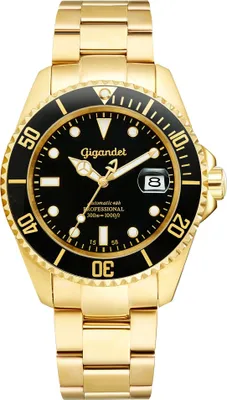 Produktbild von Gigandet Automatikuhr Edelstahl Gold Schwarz Sea Ground - G2-004