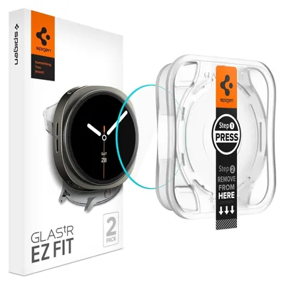 Immagine prodotto di Spigen GLAS.tR EZ Fit, Pellicola protettiva, Smartwatch, Trasparente, Samsung, Watch 8 (40 mm), Vetro temperato