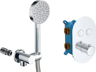 Zdjęcie produktu dla Zestaw wannowy Mereo z termostatyczną baterią wannowa, 2-drożny - CB60106TB5