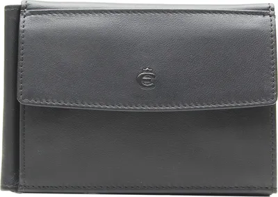 Produktbild von Esquire Leder Geldbörse Logo Clip Wallet Black schwarz