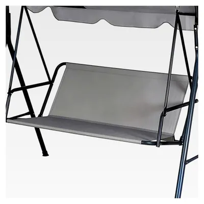 Produktbild von Ersatzbezug für Hollywoodschaukel Auflage Gartenschaukel Polster 900D Oxford Gewebe Wasserdicht Reißfest für 2- und 3-Sitzer (Grau, 115 x 48 x 48 cm)