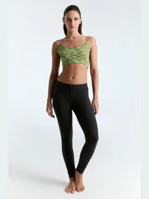 Produktbild von Damen Warme Leggings aus Baumwolle angeraut mit elastischem Komfortbund und schmaler Passform
