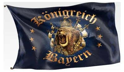 Produktbild von Design-Flagge für Bayern-Fans: Königreich Bayern