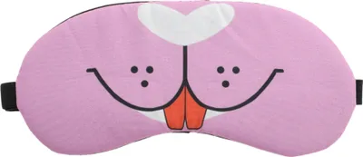 Produktbild von Schlafmasken, Weiche Schlafmasken, Cartoon Reise-Nickerchen-Augenbinde, Atmungsaktive Nachtmasken, Pink