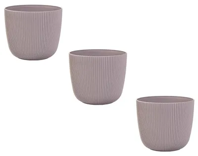 Produktbild von 3x Blumentopf mit Drainagesystem Rund Ø 15 cm Flieder