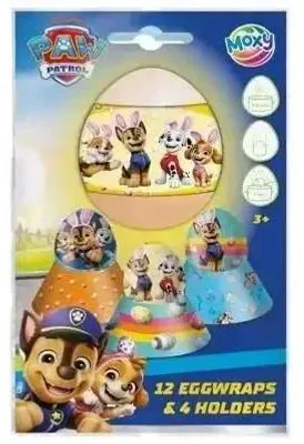Image de Paw Patrol : 12 emballages pour œufs et 4 coquetiers - Grafix