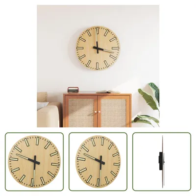 Immagine prodotto di The Living Store Orologio da parete con scala e lancette luminose giallo Ø30 cm