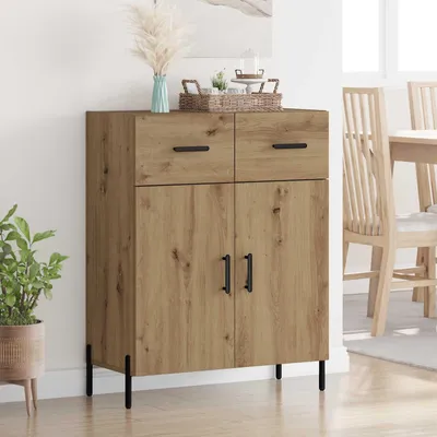 Image de vidaXL Sideboard Chêne Artisan 69,5 x 34 x 90 cm Matériau dérivé du bois