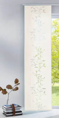 Produktbild von Moderner Flächenvorhang Schiebegardine aus hochwertigem Ausbrenner-Stoff mit Klettband, Creme Tendril, 1 Stück 245x60 (HxB), 856100