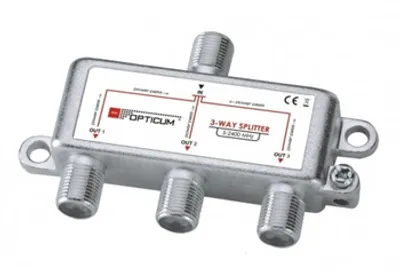 Obrázek produktu pro Rozbočovač OPTICUM 3xF HQ 5-2400 MHz, průchozí všemi směry