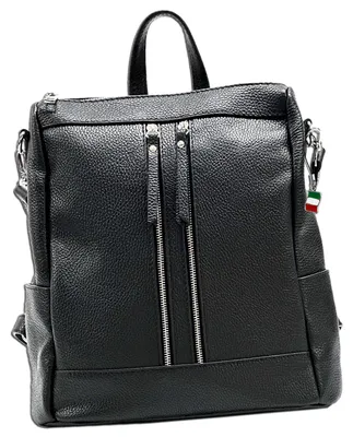 Produktbild von Florence Reißverschluss Cityrucksack schwarz Leder ORF100S