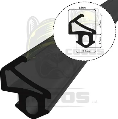 Immagine prodotto di Guarnizione per finestre Guarnizione in gomma Profilo di tenuta S-1019 EPDM 5m Nero per finestre e porte