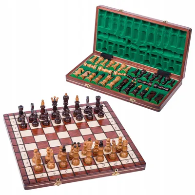 Produktbild von Square Prezydenckie Holzsatz Schachspiel 45x45 cm Kirschholzfiguren